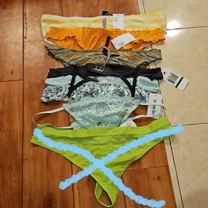 7 Large UO hot pastel lace cutout undies panties thongs variety bundle